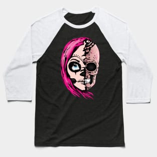 Mexican girl's skull Baseball T-Shirt